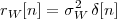 rW [n] = σ2W δ[n ]
 