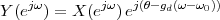 Y (ejω) = X (ejω )ej(θ-gd(ω- ω0))
 